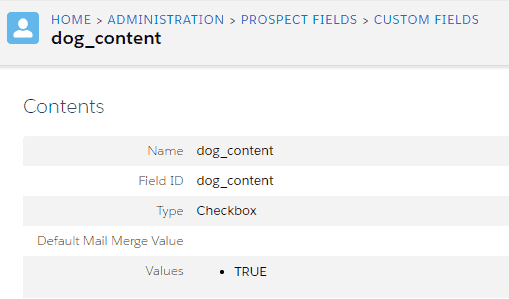 Create a pardot custom field