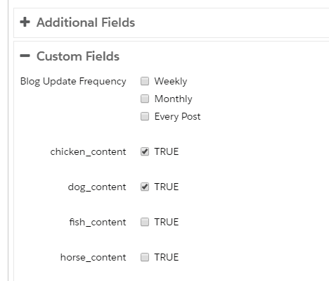 Adjust Pardot custom fields