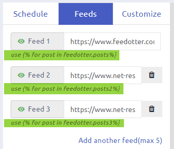 RSS feed loop codes