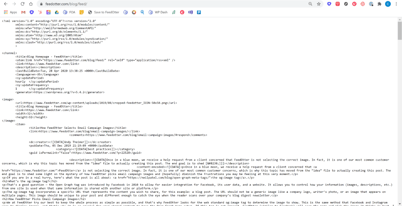 What is the Url for My Rss Feed