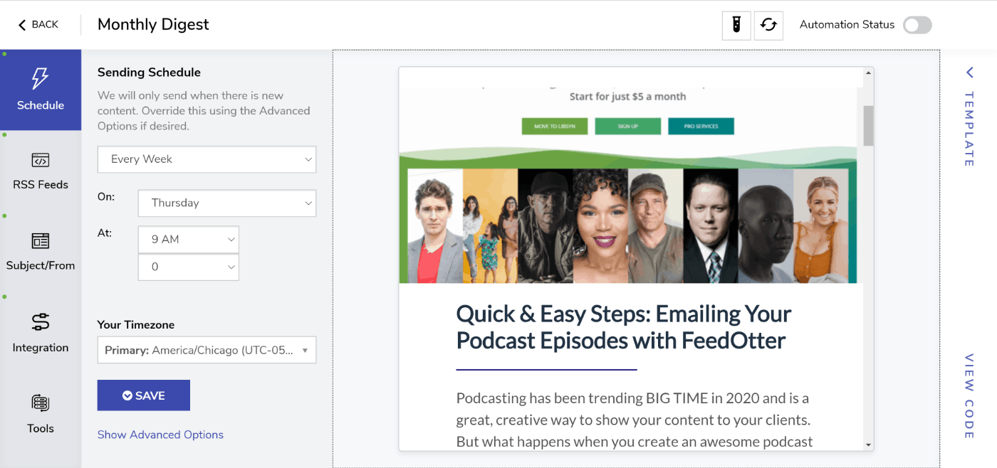 RSS email Marketo