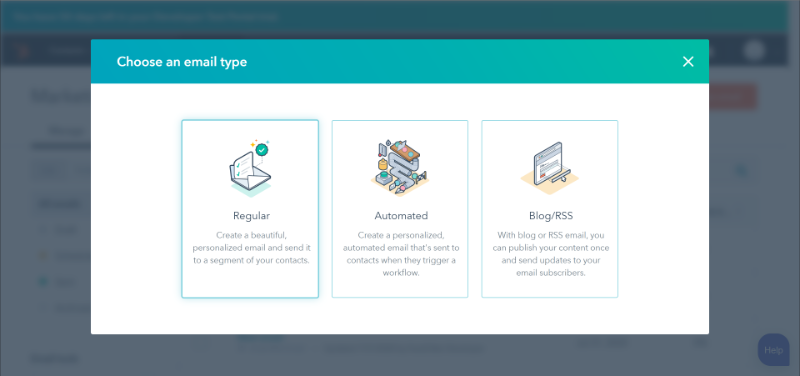 Create a regular Hubspot Email Newsletter in Hubspot