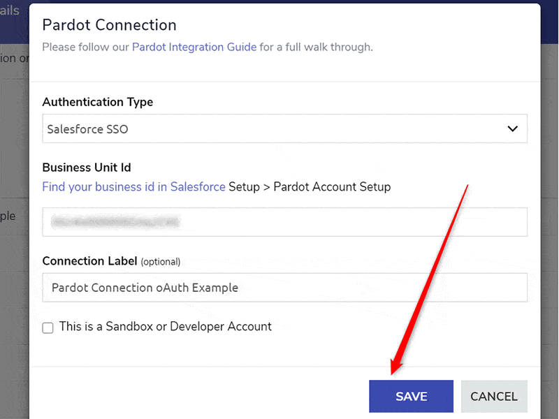 Complete the oAuth process