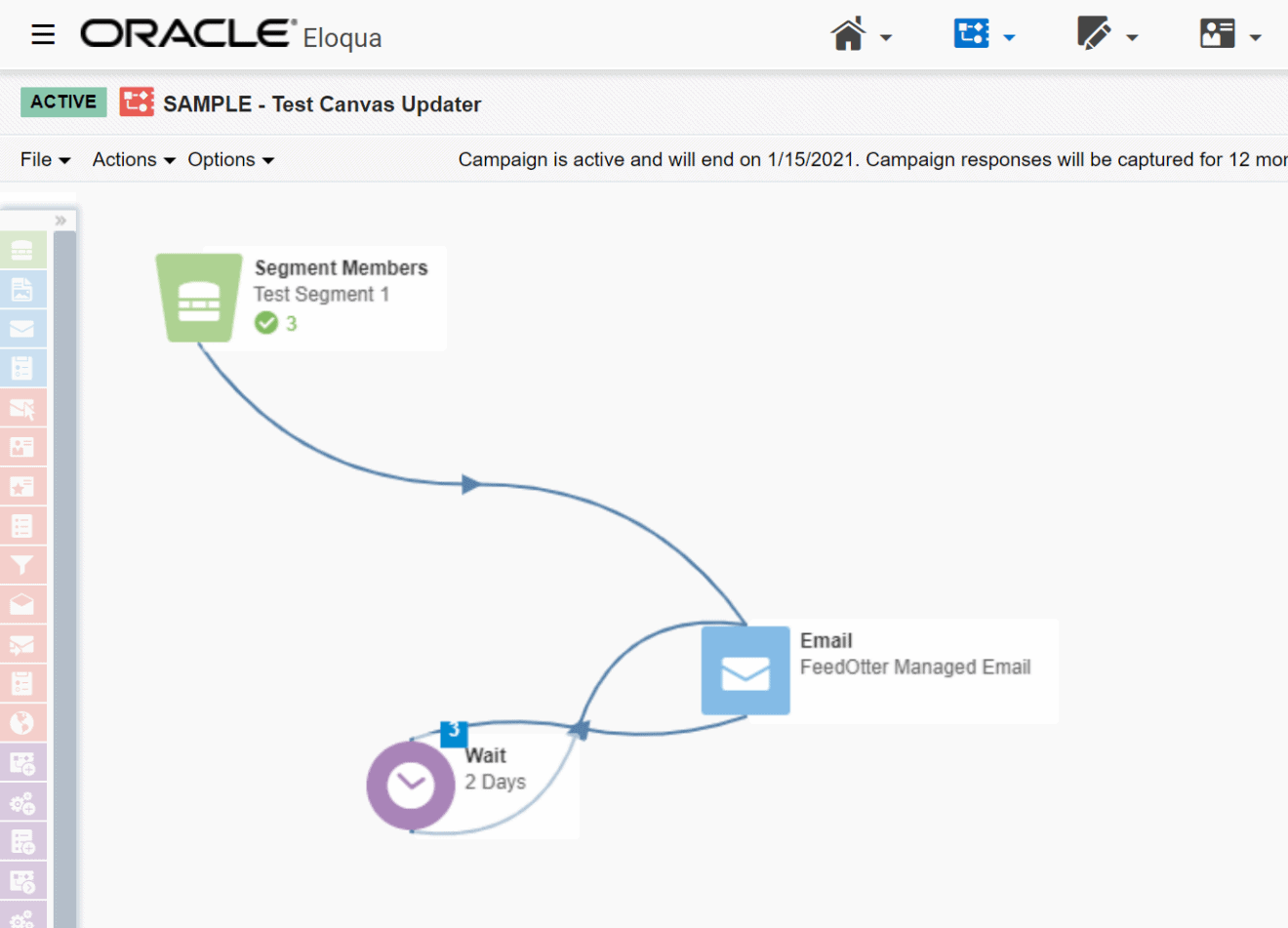 Updating Eloqua Canvas Emails with FeedOtter