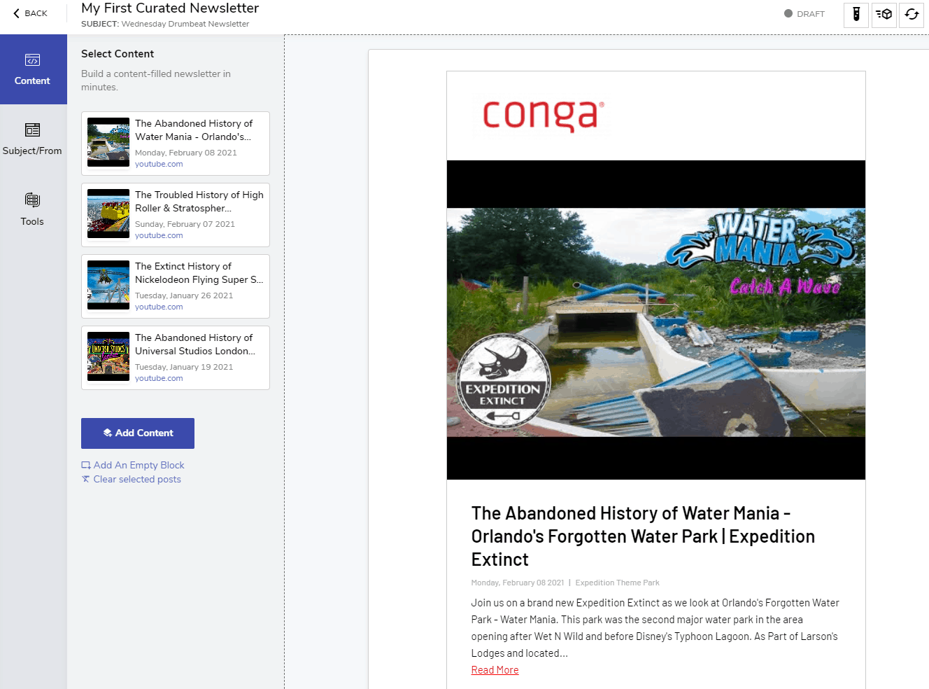 Email with Content