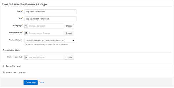 Creating an email preferences page in Pardot for personalized content options