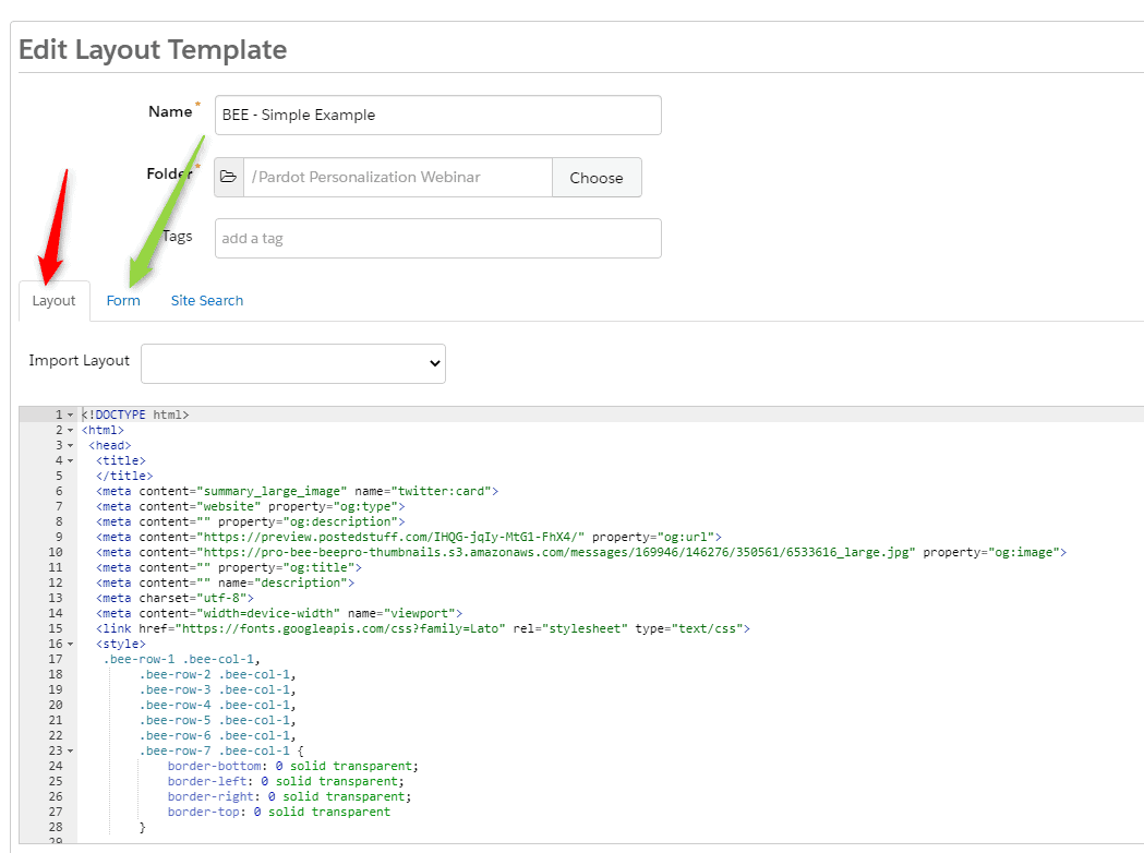 Create a custom layout template for your Pardot preference center