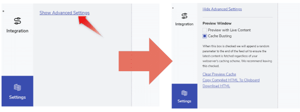 New UI for Settings tab