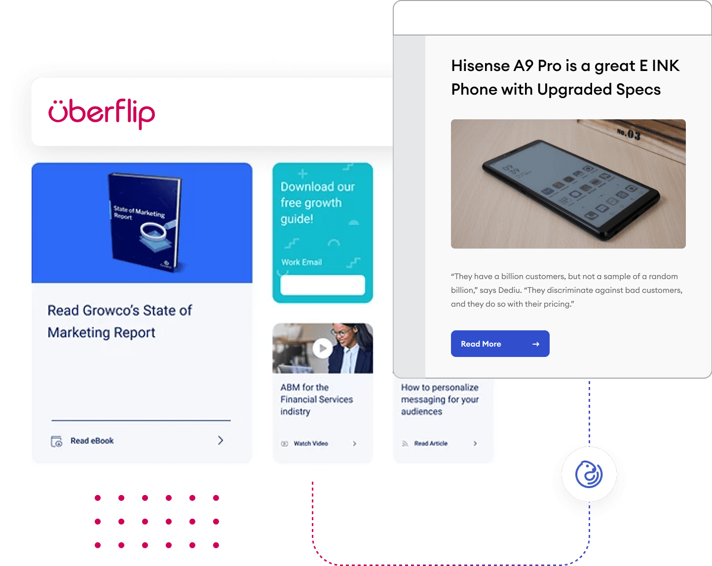 UberFlip email integration with FeedOtter