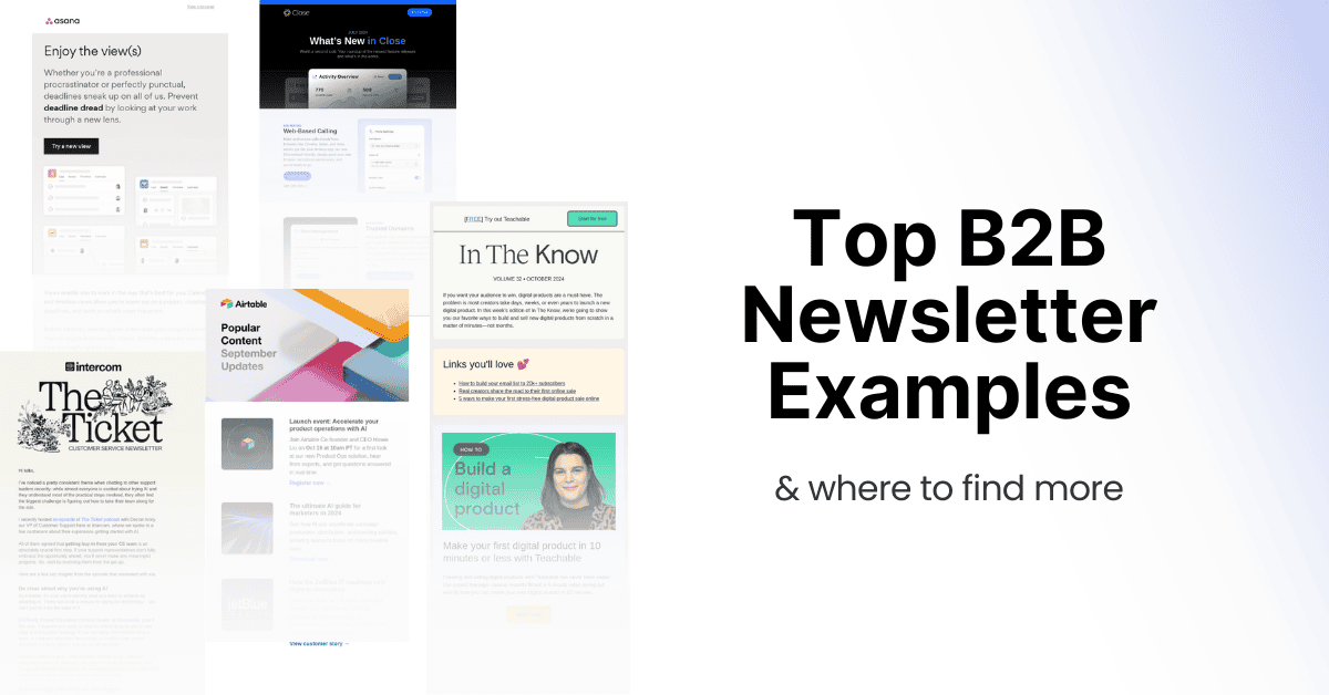 Top B2B Newsletter Examples