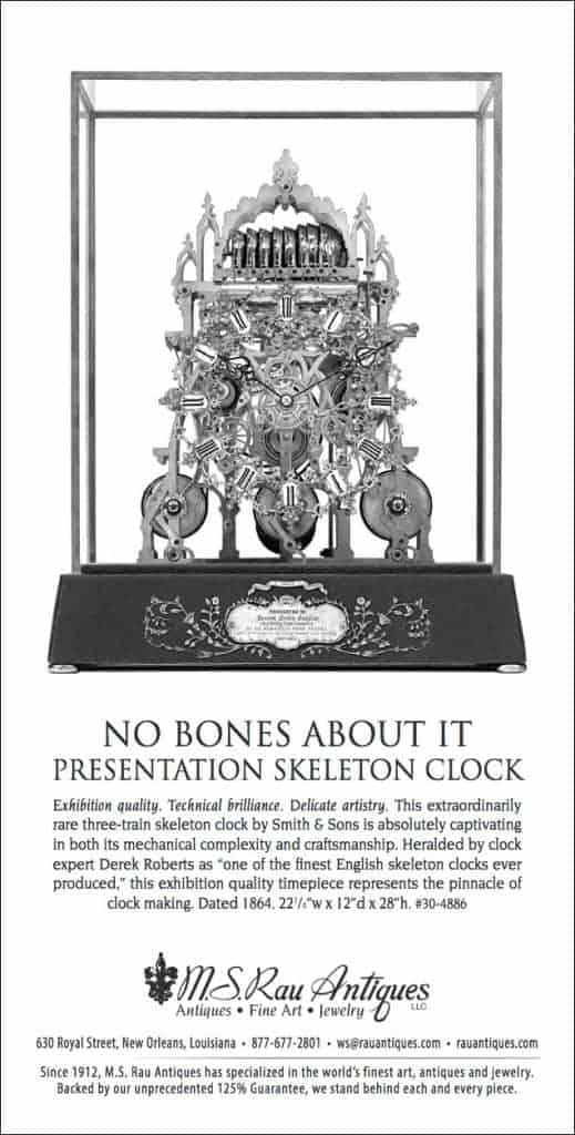 Customer Story: How M.S. Rau Antiques in New Orleans Acquires Affluent Clientele 6 No Bones About it Clock