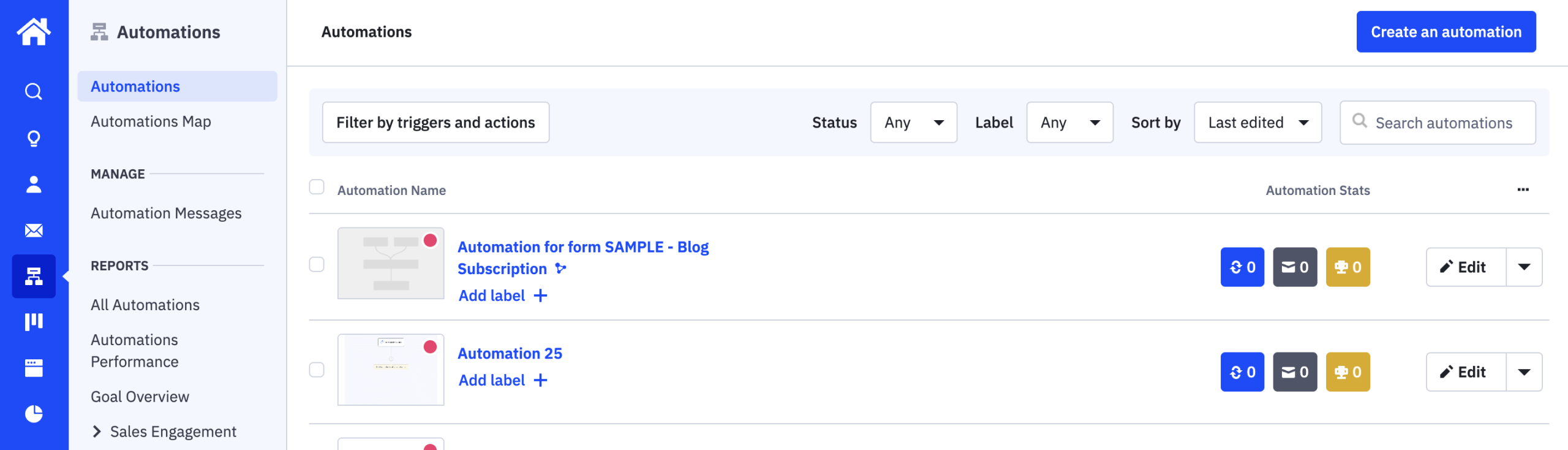 Blog subscription activecampaign