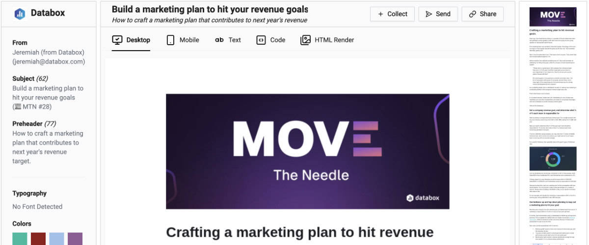 B2B Newsletter - Databox