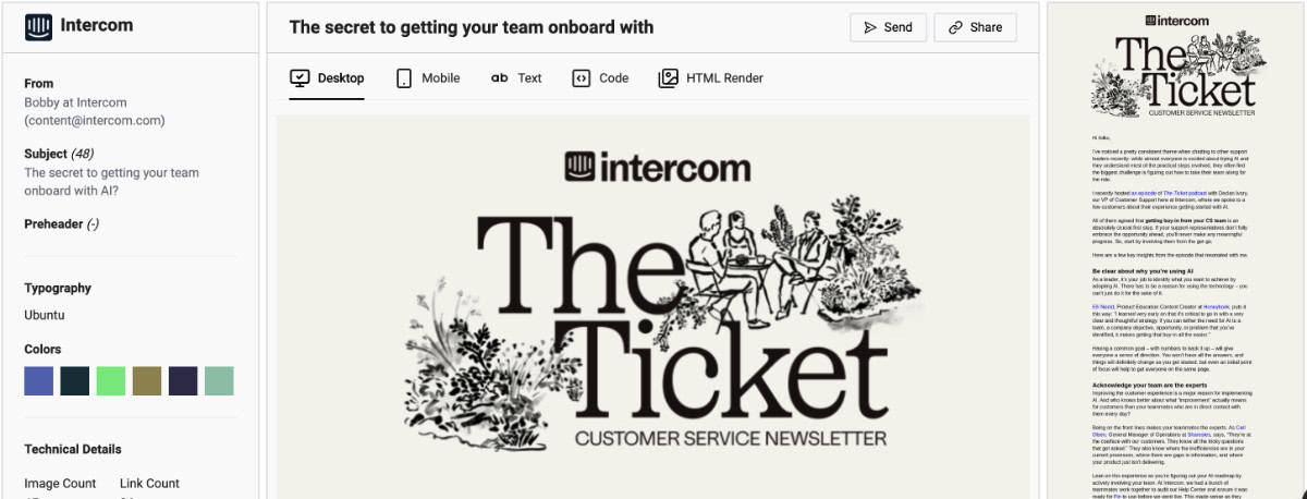 B2B Newsletter - Intercom