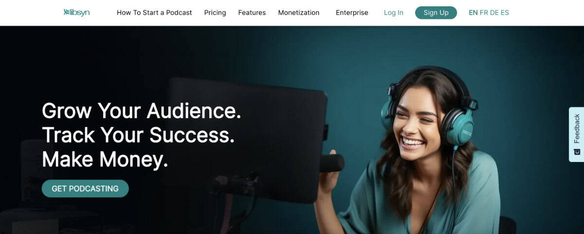 Libsyn podcast homepage