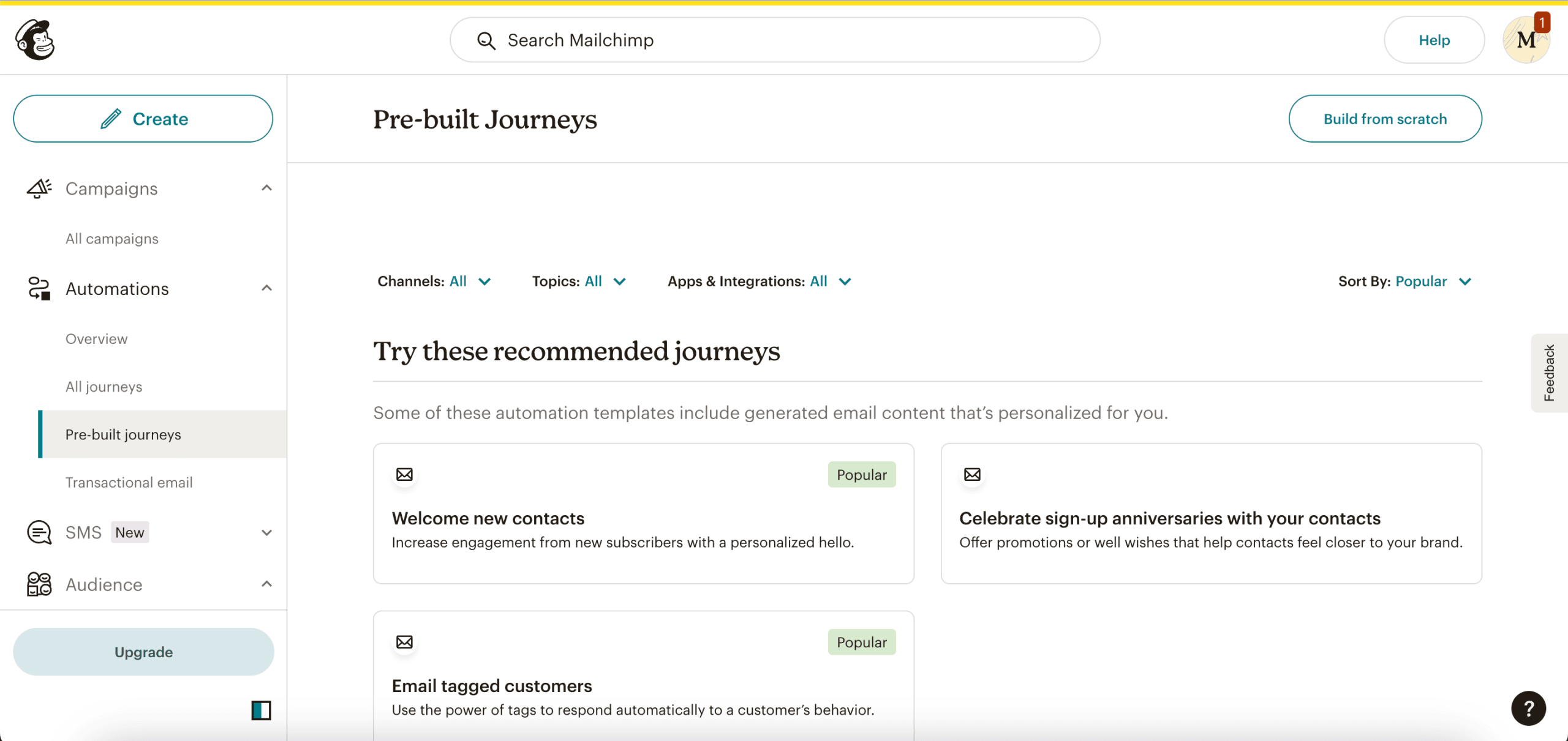 Blog subscription with mailchimp Setup 05
