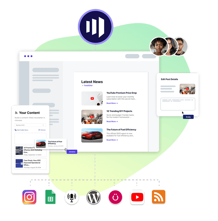 Marketo newsletter builder diagram.