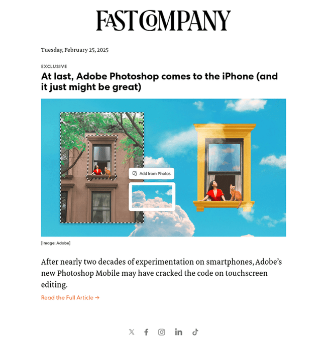 Fast Company Newsletter Example